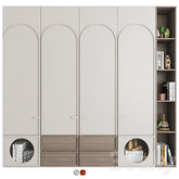 Trueliving 5 Door Fitted Kids Designer wardrobes Laminated Finish & PU Finish 8Ft *2Ft *9Ft -2438.4MM X 609MM X 2743.2MM)